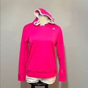 Adidas Vibrant Pink Climawarm Astro Women’s Pullover with White Accents